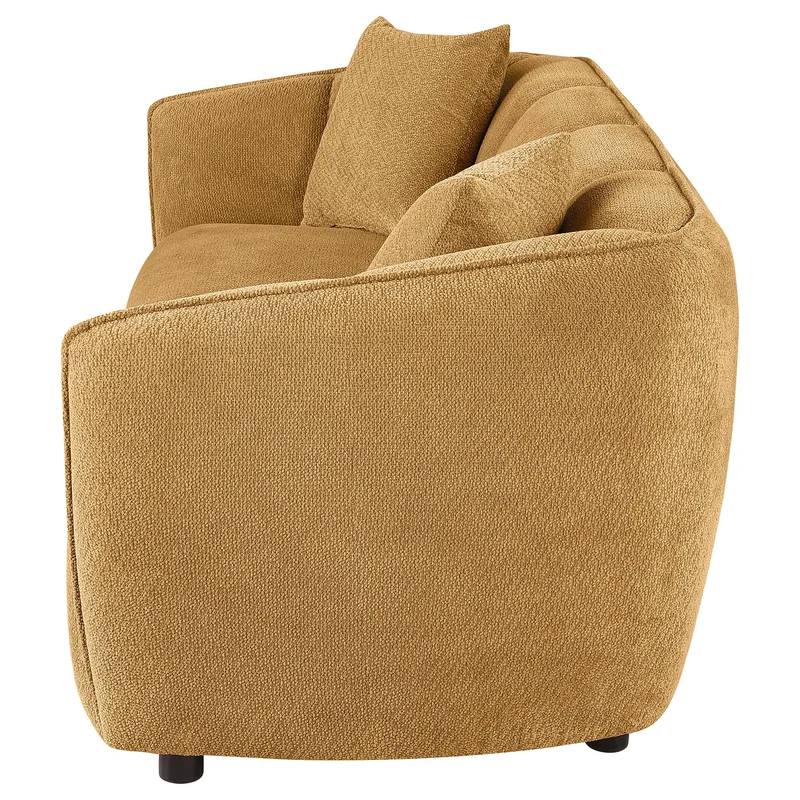 Coaster Furniture Aleisha 503061 Fabric Upholstered Sofa - Mustard Yellow