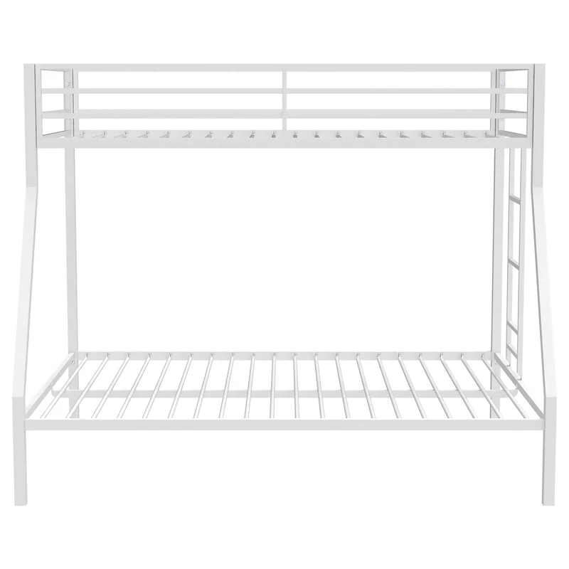 Coaster Furniture Alevera 460365WHT Metal Twin Over Full Bunk Bed with Ladder - White