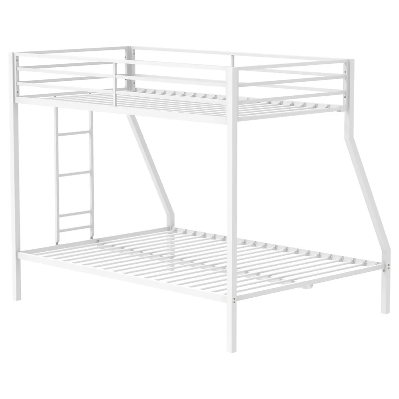 Coaster Furniture Alevera 460365WHT Metal Twin Over Full Bunk Bed with Ladder - White
