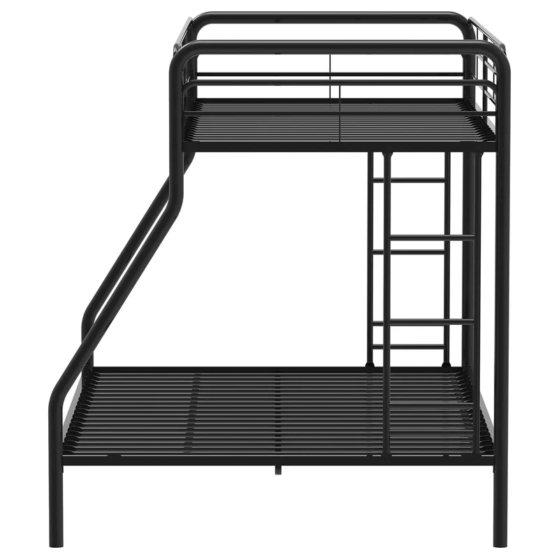 Coaster Furniture Carson 460340BLK Metal Twin Over Full Bunk Bed - Glossy Black