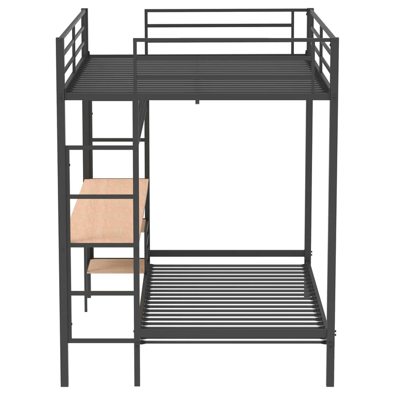 Coaster Furniture Bettoni 460209BLK Metal Full Over Twin Workstation Bunk Bed - Matte Black