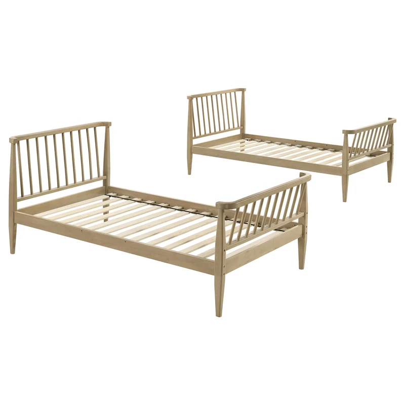 Coaster Furniture Abram 460061T Windsor Twin Over Twin Wood Bunk Bed with Ladder - Almond