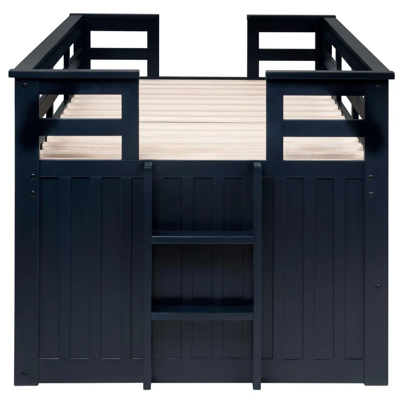 Coaster Furniture Carlsbad 401980T Wood Twin Captains Bed With Trundle - Navy Blue