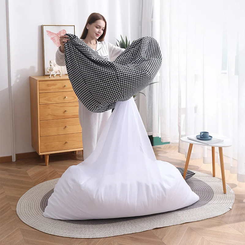 Modern Minimalist Round Floral-Shaped Cotton Linen EPS & EPP Particle Accent Chair Backrest Armrest For Living Room