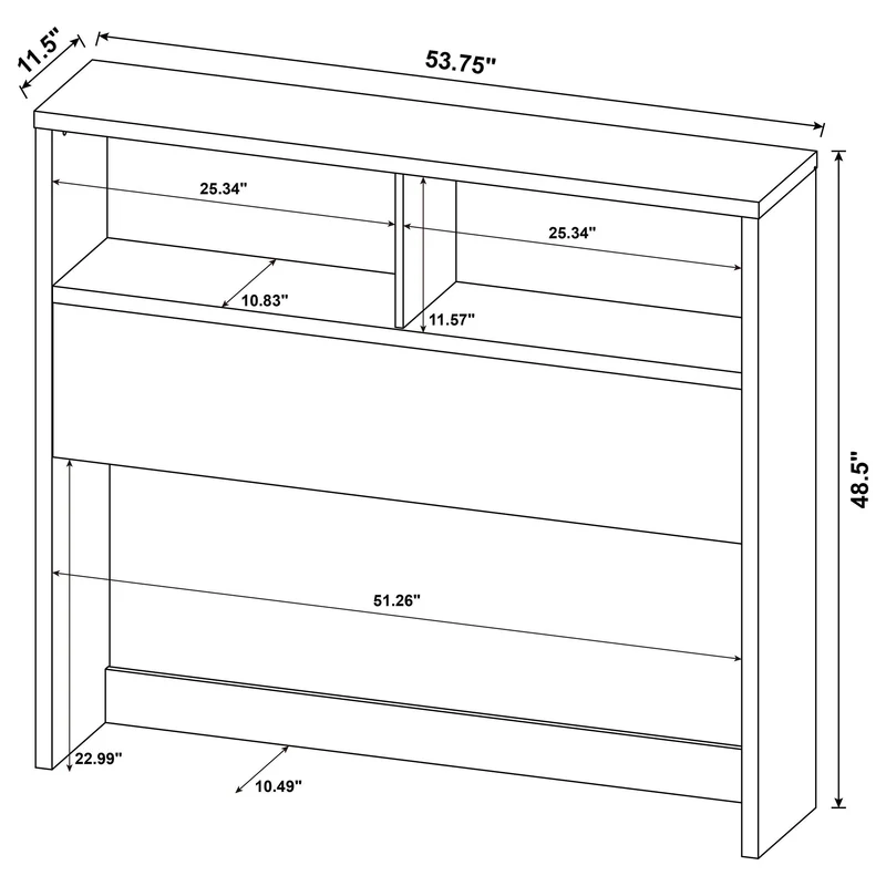 Coaster Furniture Westpark 315901F 49-inch Full Bookcase Headboard - Mango