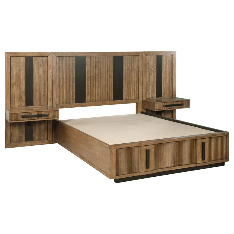 Coaster Furniture Terrace 224907 2-piece Wall Panel with Nightstand Set - Ash Brown