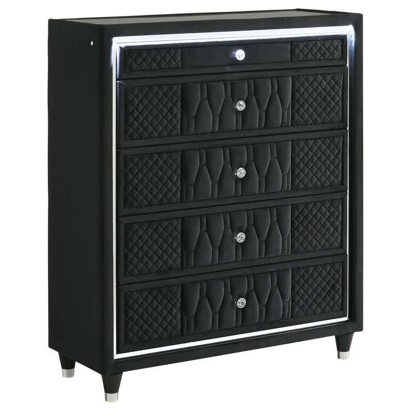 Coaster Furniture Lorient 223165 5-drawer LED Chest - Black