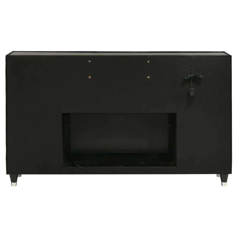 Coaster Furniture Lorient 223163FB 8-drawer LED Bedroom Flame Box Dresser - Black