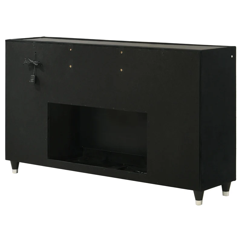 Coaster Furniture Lorient 223163FB 8-drawer LED Bedroom Flame Box Dresser - Black