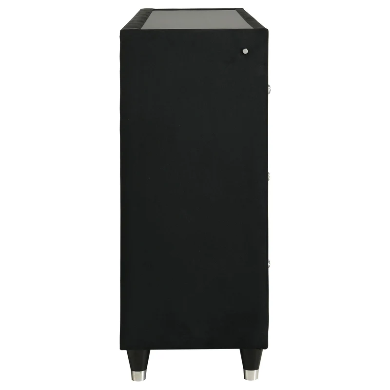Coaster Furniture Lorient 223163FB 8-drawer LED Bedroom Flame Box Dresser - Black