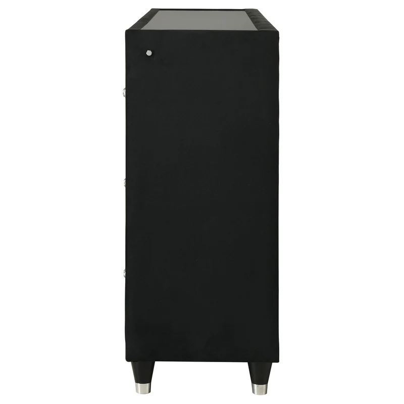 Coaster Furniture Lorient 223163FB 8-drawer LED Bedroom Flame Box Dresser - Black