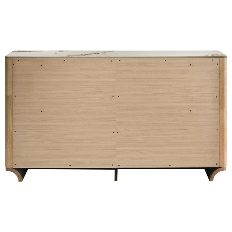 Coaster Furniture Leanne 223133 6-drawer Sinter Stone Top Dresser Cabinet - Light Oak