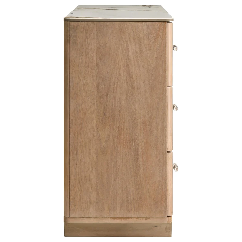 Coaster Furniture Leanne 223133 6-drawer Sinter Stone Top Dresser Cabinet - Light Oak