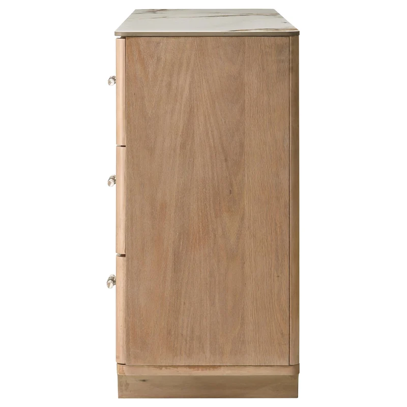 Coaster Furniture Leanne 223133 6-drawer Sinter Stone Top Dresser Cabinet - Light Oak