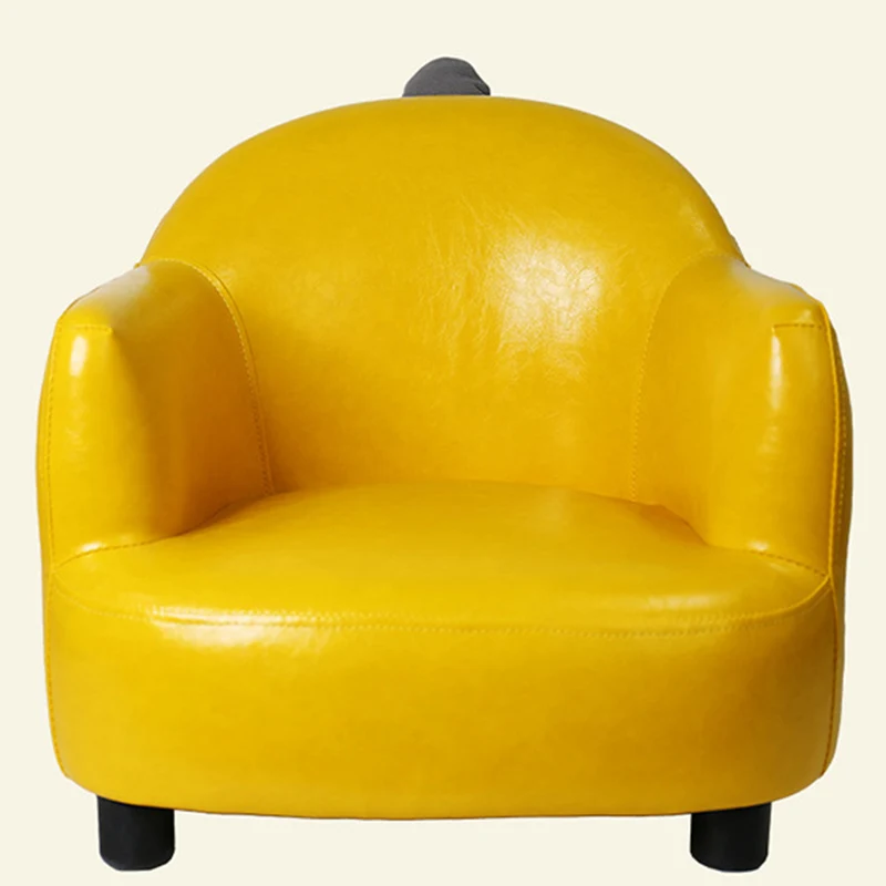 Contemporary Creative Dinosaur-Shaped PU Leather Solid Wood Kids Accent Chair Backrest Armrest For Living Room