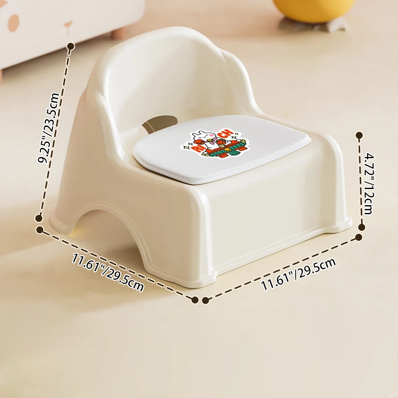 Modern Minimalist Kids Curved PP PVC Low Stool Backrest Armless For Living Room