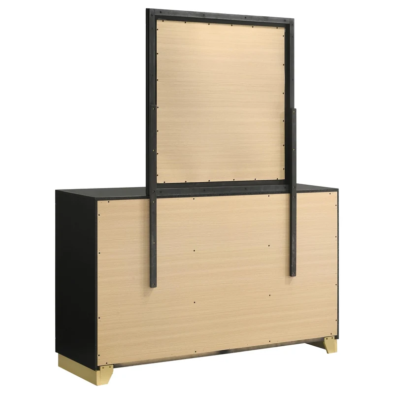 Coaster Furniture Caraway 224783M 6-Drawer Dresser with Mirror - Black