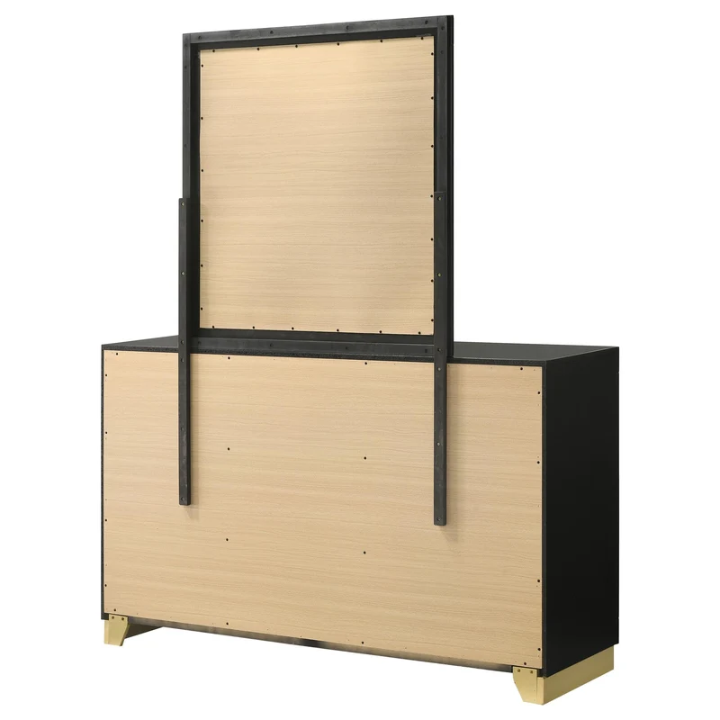 Coaster Furniture Caraway 224783M 6-Drawer Dresser with Mirror - Black