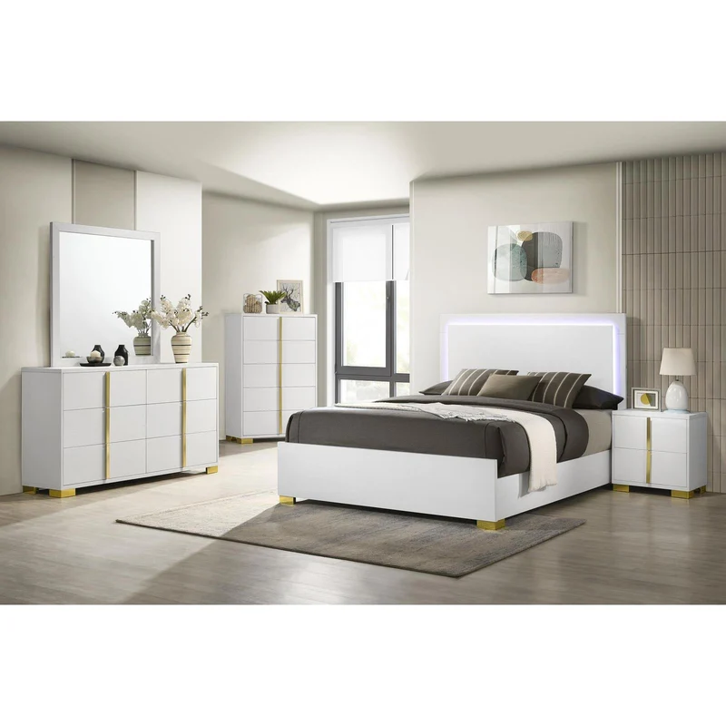 Coaster Furniture Marceline 222931KE-S5 7 pc King Panel Bedroom Set