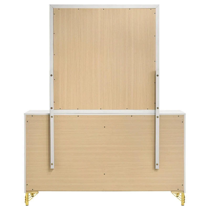 Coaster Furniture Lucia 224733M 6-Drawer Dresser with Mirror - White