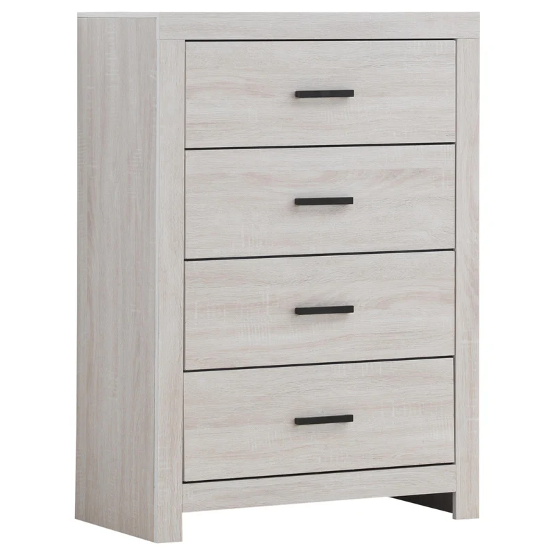 Coaster Furniture Brantford 207055 4-Drawer Bedroom Chest - Coastal White