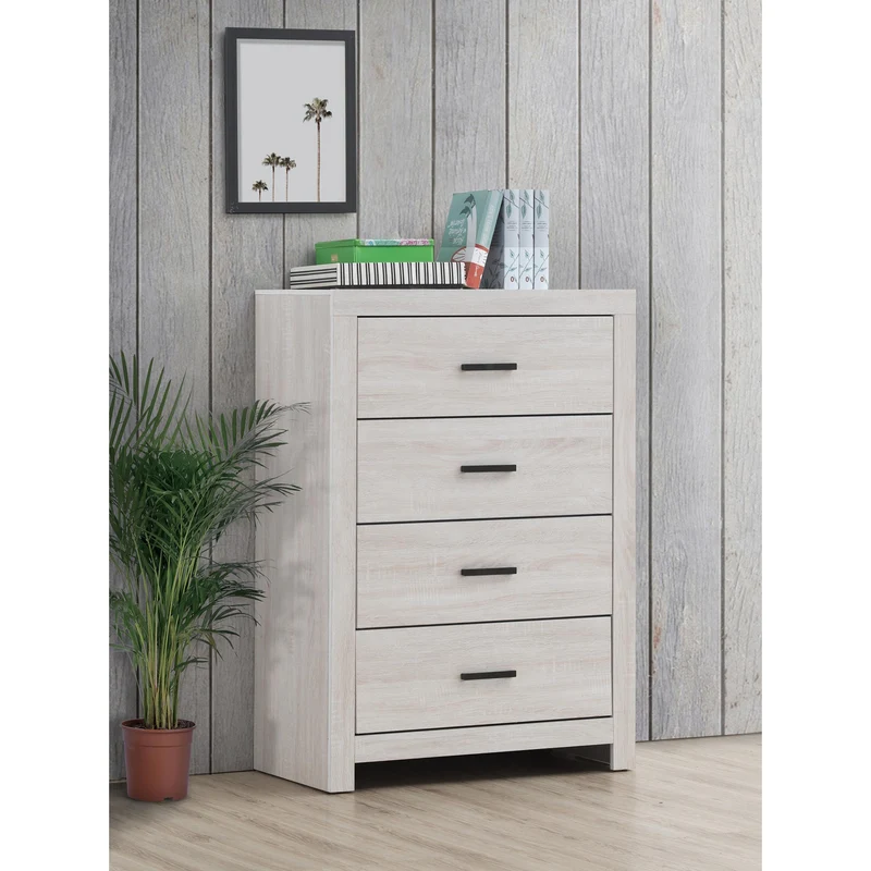 Coaster Furniture Brantford 207055 4-Drawer Bedroom Chest - Coastal White