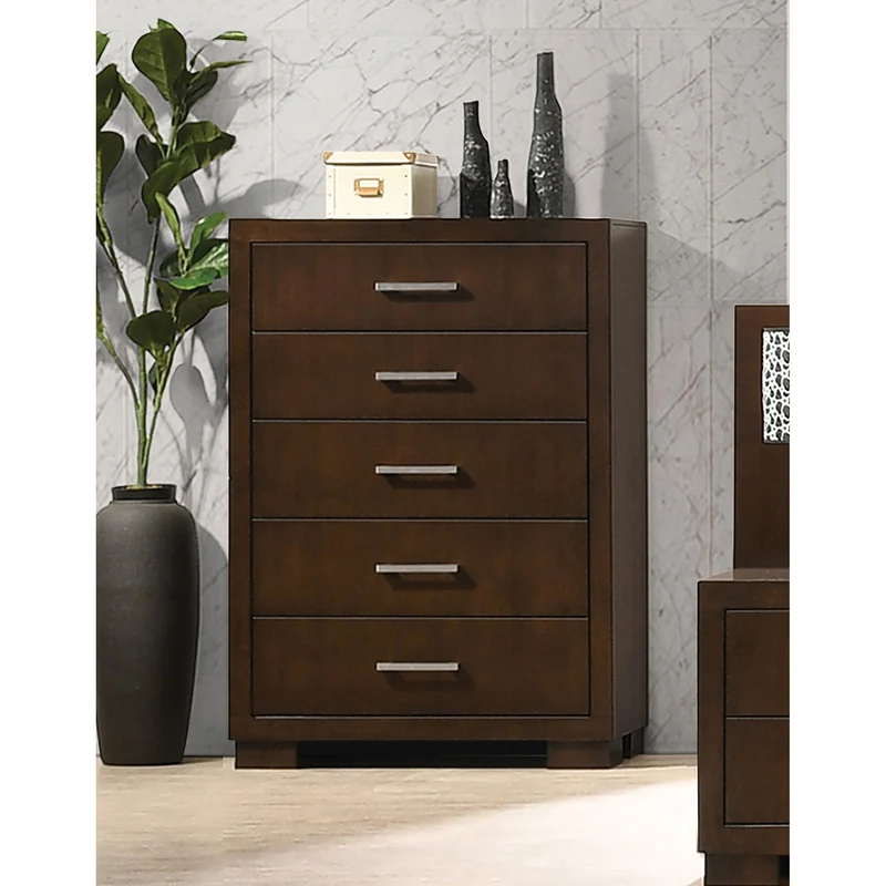 Coaster Furniture Jessica 200715 5-Drawer Bedroom Chest - Cappuccino