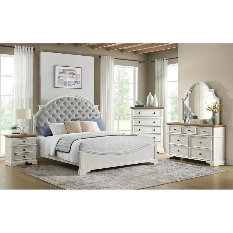 Elements International Eastwood Y-13160-7-QUB Youth Queen Upholstered Bed