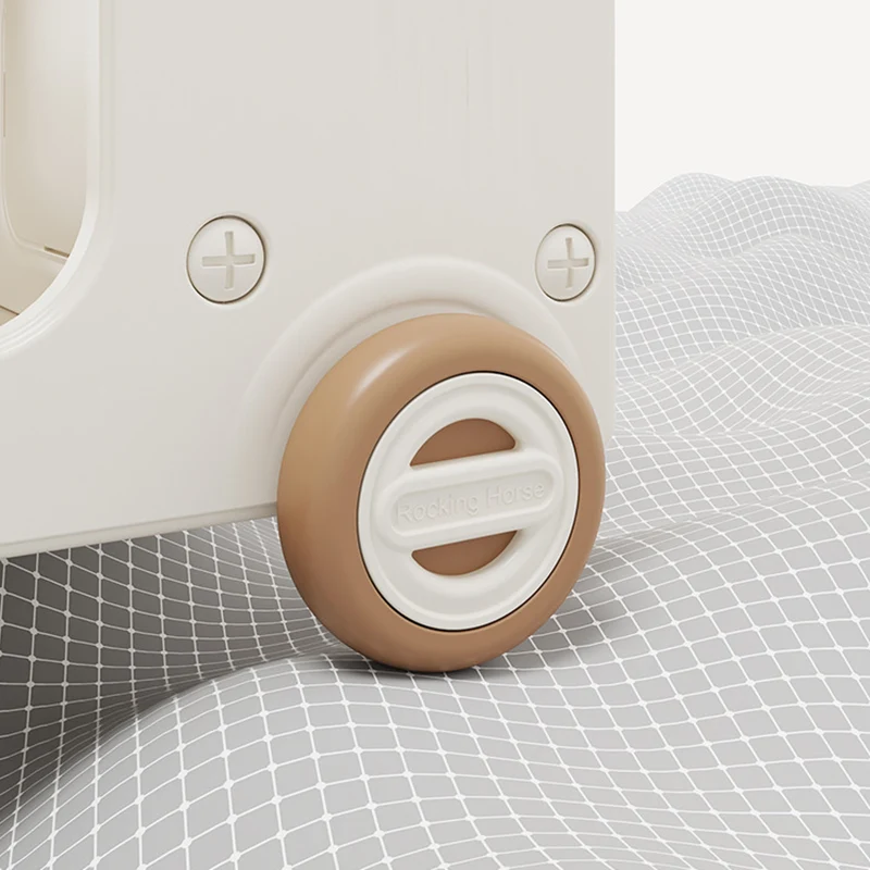 Modern Art Deco Car-Shaped Eco-Friendly HDPE Movable Kids Storage End Table 3-Tier For Living Room