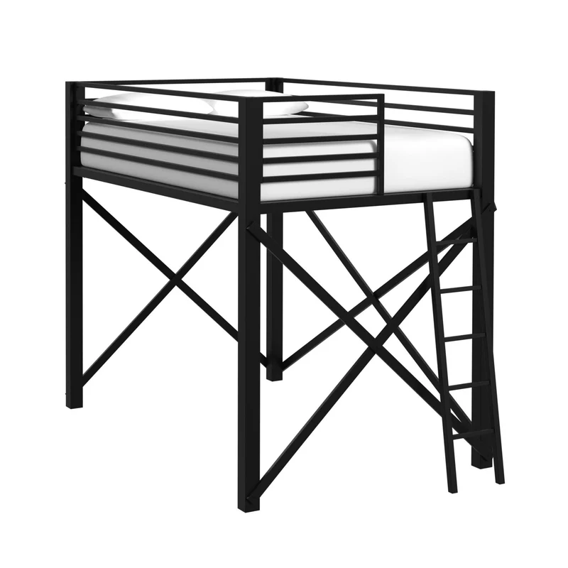 Elements International Talia Y-14090-8-FBK Full Loft Bunk And Ladder