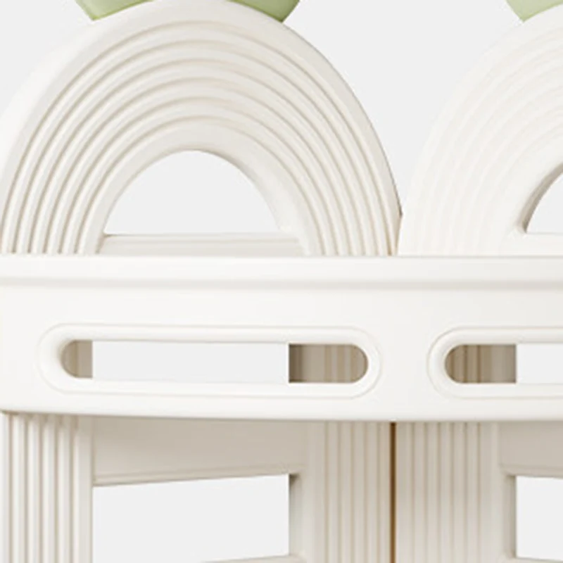 Modern Minimalist Fan-Shaped Eco-Friendly HDPE PP Kids Storage Shelf 2-Tier For Living Room