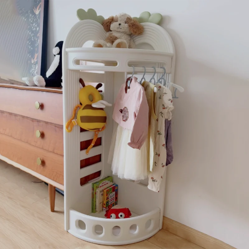 Modern Minimalist Fan-Shaped Eco-Friendly HDPE PP Kids Storage Shelf 2-Tier For Living Room