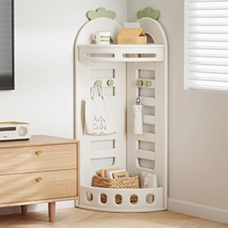 Modern Minimalist Fan-Shaped Eco-Friendly HDPE PP Kids Storage Shelf 2-Tier For Living Room