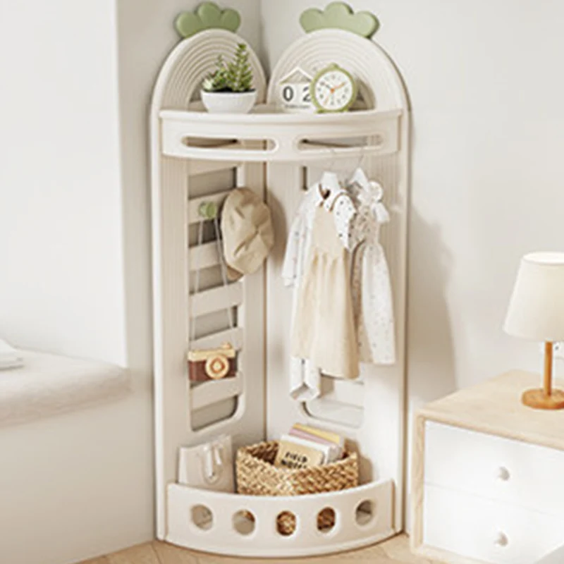Modern Minimalist Fan-Shaped Eco-Friendly HDPE PP Kids Storage Shelf 2-Tier For Living Room