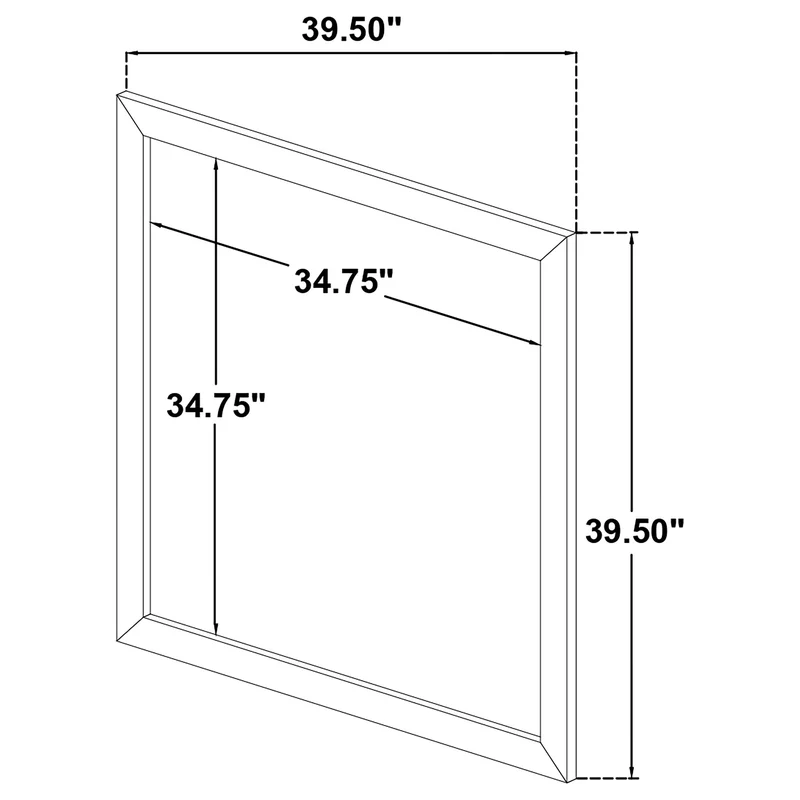 Coaster Furniture Ines 223094 Dresser Mirror - White High Gloss