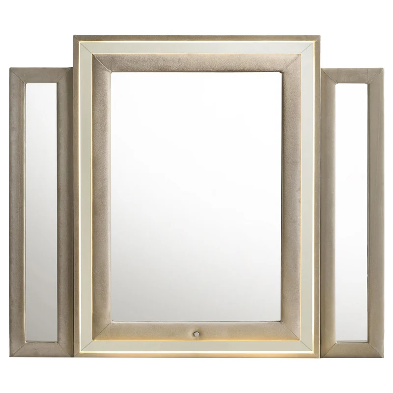 Coaster Furniture Lorient 222664 LED Dresser Mirror - Ivory/Camel