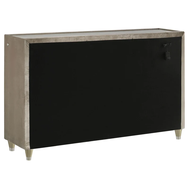Coaster Furniture Lorient 222663 8-drawer LED Bedroom Dresser Cabinet - Ivory/Camel