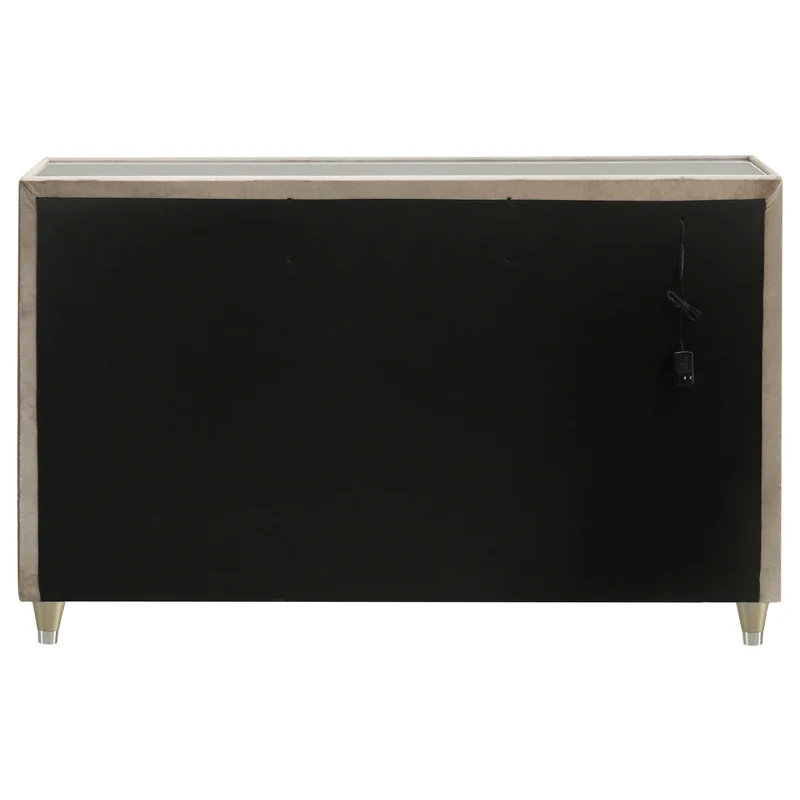 Coaster Furniture Lorient 222663 8-drawer LED Bedroom Dresser Cabinet - Ivory/Camel