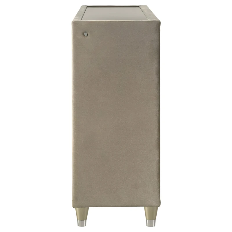 Coaster Furniture Lorient 222663 8-drawer LED Bedroom Dresser Cabinet - Ivory/Camel
