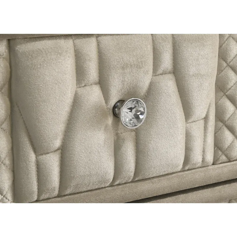 Coaster Furniture Lorient 222662 2-drawer LED Nightstand with USB - Ivory/Camel