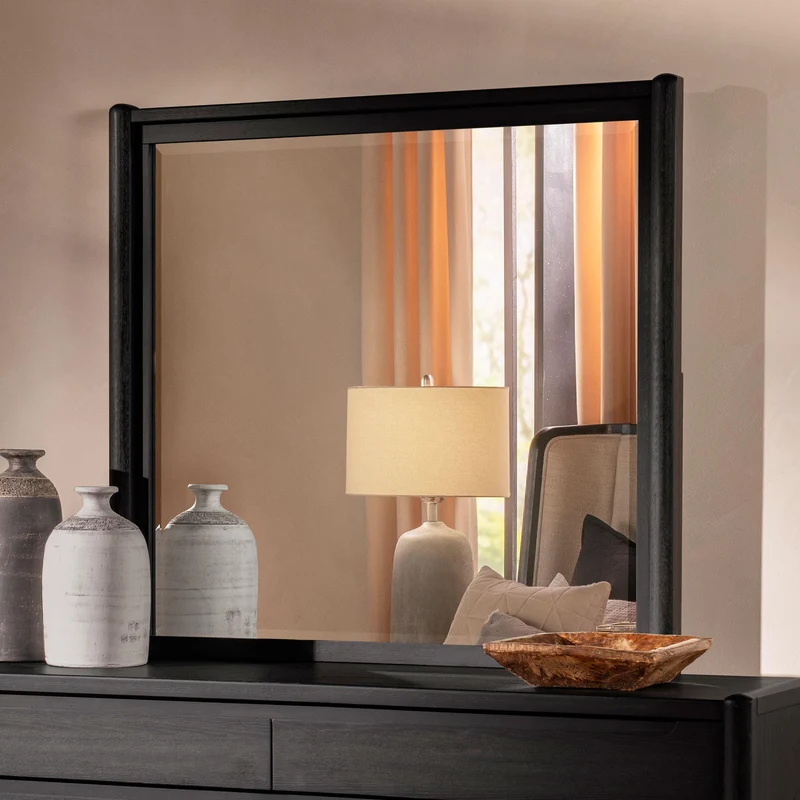 Coaster Furniture Leandro 222494 Dresser Mirror - Burnished Black