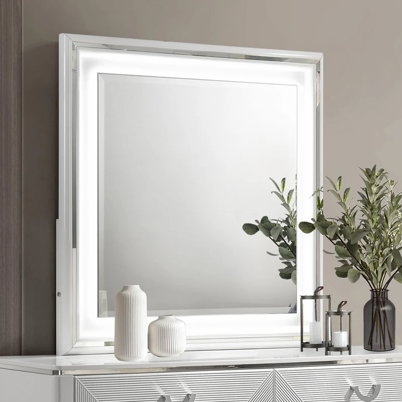 Coaster Furniture Cassia 215794 Dresser Mirror - White High Gloss