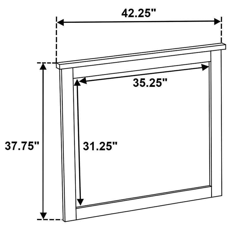 Coaster Furniture Hazlewood 207534 Dresser Mirror - Vineyard Oak