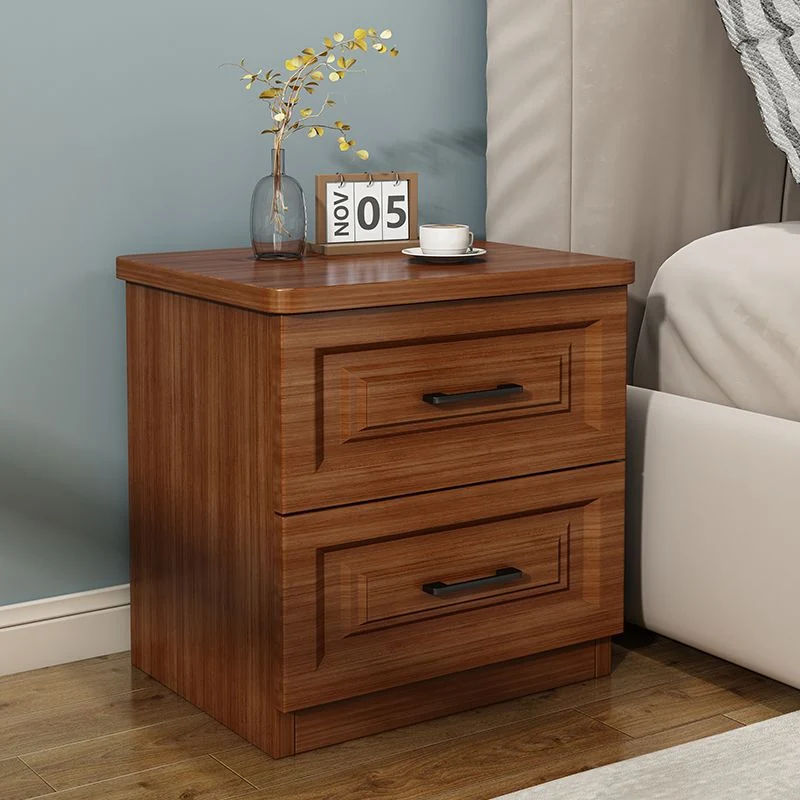 Traditional Chinese MDF Pine Wood Drawers Square Nightstand 2/3 Drawer For Bedroom