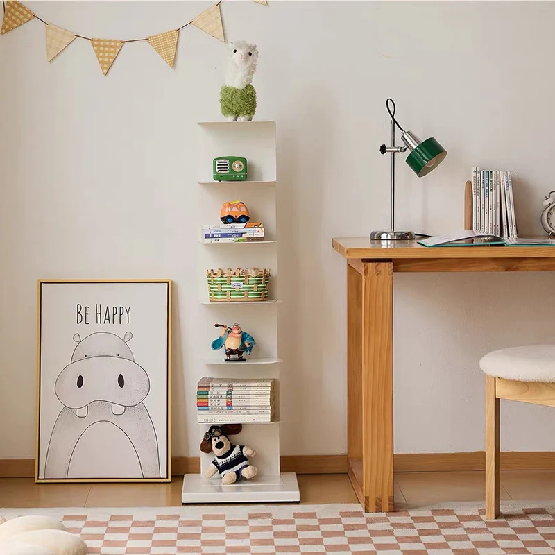Modern Minimalist Iron Rectangular Floor Standing Bookshelf 6/7-Tier For Living Room & Home Office & Bedroom Storage