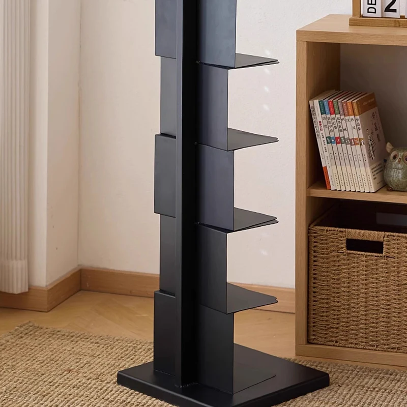 Modern Minimalist Iron Rectangular Floor Standing Bookshelf 6/7-Tier For Living Room & Home Office & Bedroom Storage