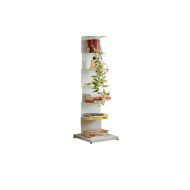 Modern Minimalist Iron Rectangular Floor Standing Bookshelf 6/7-Tier For Living Room & Home Office & Bedroom Storage