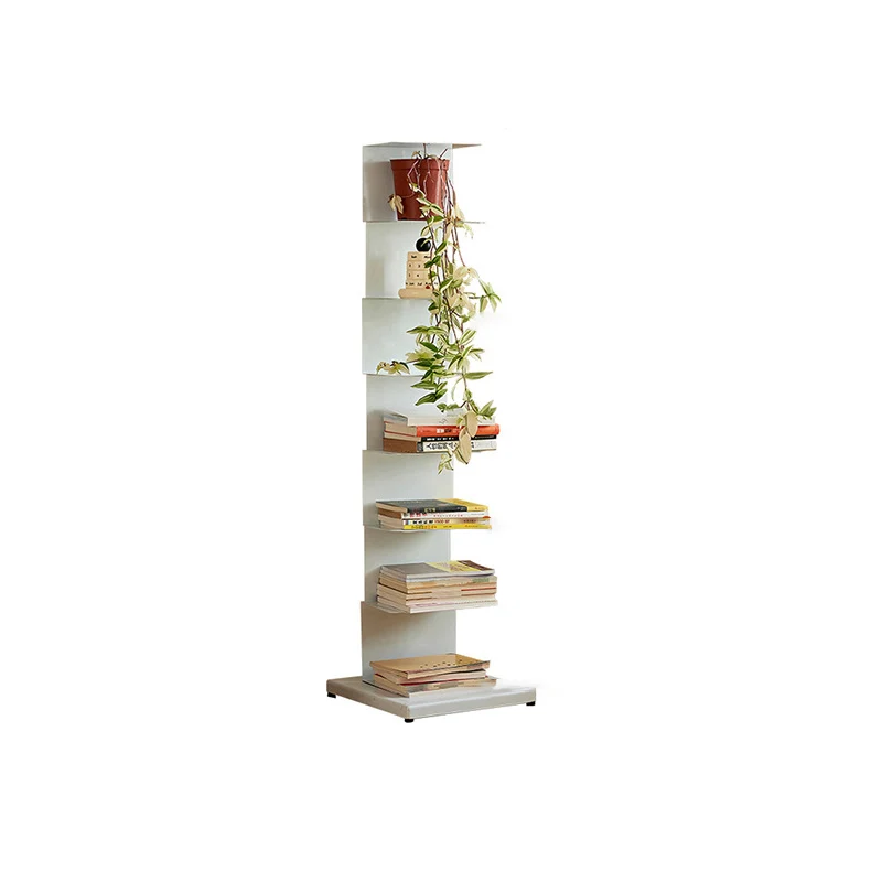 Modern Minimalist Iron Rectangular Floor Standing Bookshelf 6/7-Tier For Living Room & Home Office & Bedroom Storage