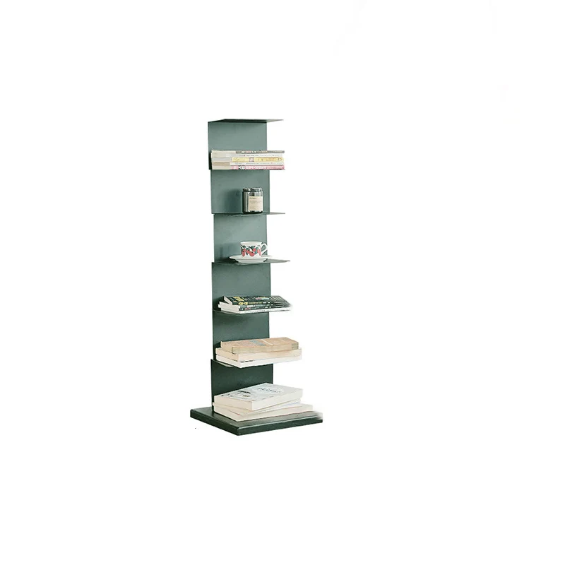 Modern Minimalist Iron Rectangular Floor Standing Bookshelf 6/7-Tier For Living Room & Home Office & Bedroom Storage