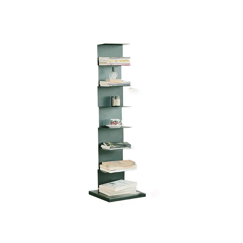 Modern Minimalist Iron Rectangular Floor Standing Bookshelf 6/7-Tier For Living Room & Home Office & Bedroom Storage